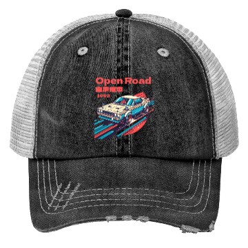 Discover Retro Racing Car Japan Trucker Hats