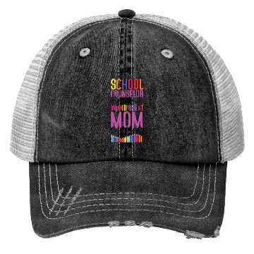 Discover School Counselor Mom School Trucker Hats
