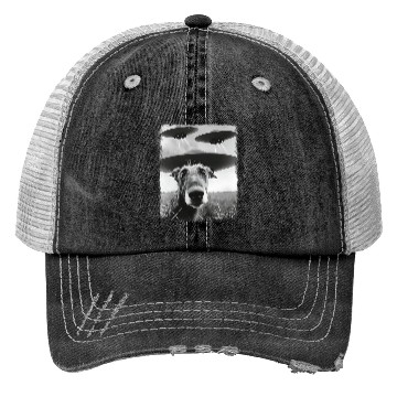 Discover Irish Wolfhound Dog UFO Alien Extraterrestrial Sel Trucker Hats