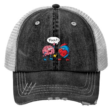 Discover Mind Clash Heart vs Brain Trucker Hats