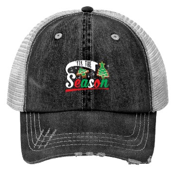 Discover Tis The Season Christmas Cakes Retro Xmas Pajamas Trucker Hats