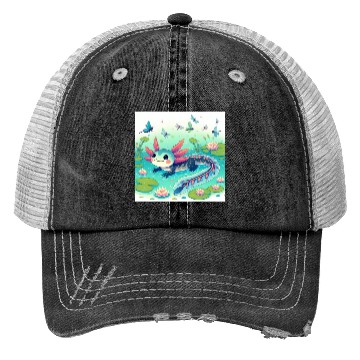 Discover The axolotl-aye-aye Trucker Hats