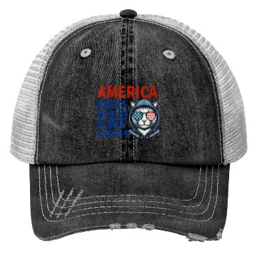 Discover America Needs Childless Cat Ladies Trucker Hats