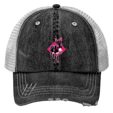 Discover Geometric Farm Animal Graphic: Vibrant Donkey Art Trucker Hats