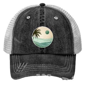 Discover Tropical Sunset Serenity Trucker Hats