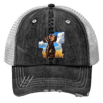 Discover German Shorthaired Pointer Watercolor Picture Trucker Hats