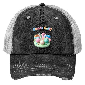 Discover Born To Golf - 3D rainbow golf equipment Trucker Hats