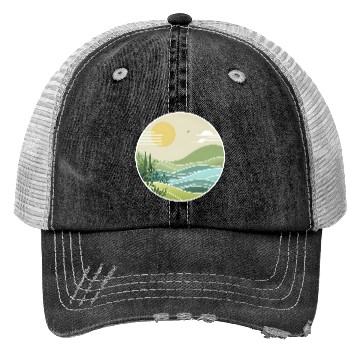 Discover The Peaceful Green Hills Trucker Hats