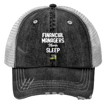Discover Financial Managers Never Sleep Funny Banking Trucker Hats
