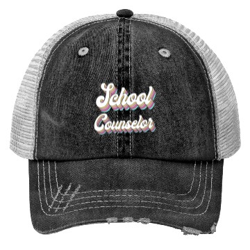 Discover School Counselor Retro 80s 90s Trucker Hats