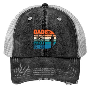 Discover Dad The Man The Drone Pilot Legend RC Flight Quadc Trucker Hats