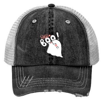 Discover Hey Boo! Cute ghost Trucker Hats
