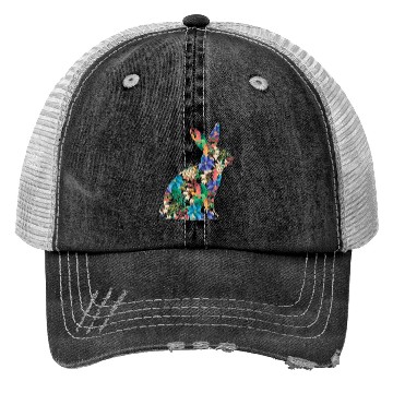 Discover Floral Easter Girls Bunny Spring Flowers Rabbit Trucker Hats