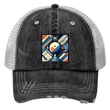Discover Retro Geometric Shapes 80s 90s Style Trucker Hats