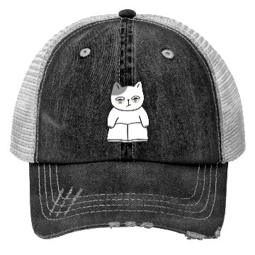 Discover Cuties - Cat Reading Book Trucker Hats