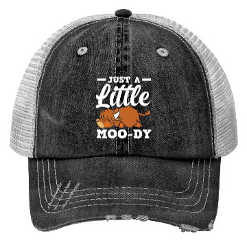 Discover Just A Little Moody Highland Cow Trucker Hats