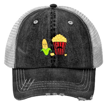 Discover Baby corn and Popcorn Father and Baby design Trucker Hats