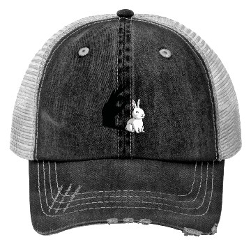 Discover Funny Rabbit Hand Shadow - Playful Shadow Puppet Trucker Hats