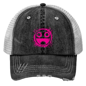 Discover Pink Joyful Face Trucker Hats