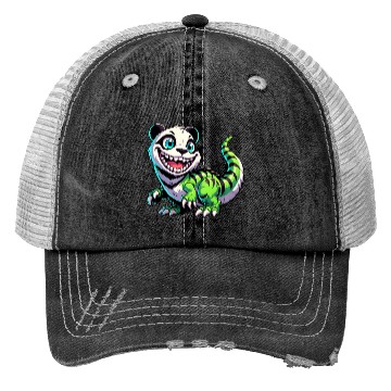 Discover Quirky dino T-Rex panda mythical creature fantasy Trucker Hats
