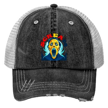 Discover Scream Vintage Halloween Trucker Hats
