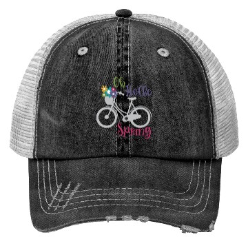 Discover Oh Hello Spring Cycle Flower Season Trucker Hats