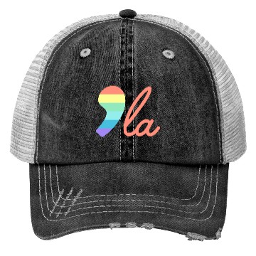 Discover Comma La Kamala Harris Rainbow Election 2024 Trucker Hats