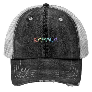 Discover Kamala Harris Cat Rainbow Funny Election 2024 Trucker Hats