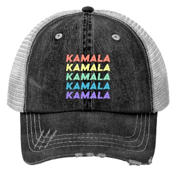 Discover Kamala Harris Election 2024 Rainbow Typography Trucker Hats