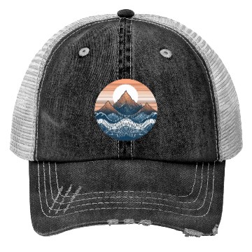Discover Mountain and Ocean Trucker Hats