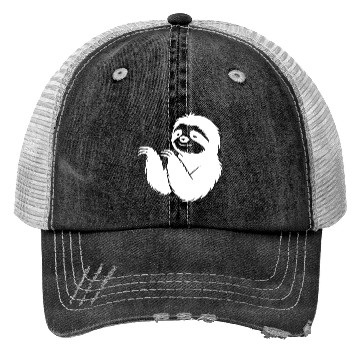 Discover Cool sloth silhouette portrait face head Trucker Hats