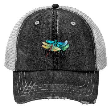 Discover Colorful Dragonflies - Dragonfly Design Trucker Hats