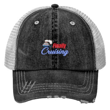 Discover Finally Cruising Cruise Ship Lover Sailing Trucker Hats