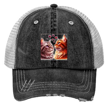 Discover Cat as a person Trucker Hats