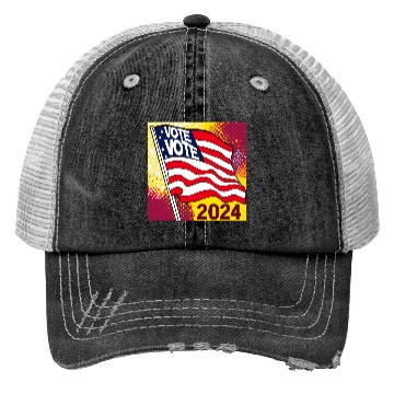 Discover Vote 2024 Election Trucker Hats 0001
