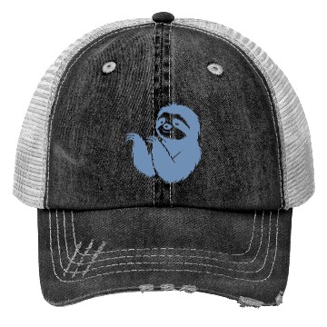 Discover Cool sloth silhouette portrait face head Trucker Hats