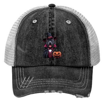 Discover Costumed Pitbull Halloween Trucker Hats