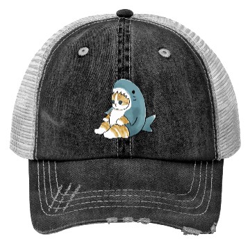 Discover sand cat love pet cat shark Trucker Hats