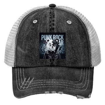 Discover Punk Rock Bear Trucker Hats