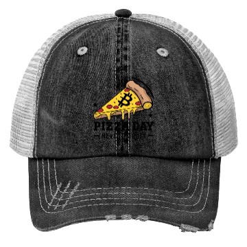 Discover Bitcoin Pizza Day - Never Forget Trucker Hats
