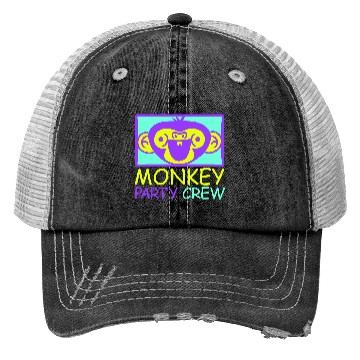 Discover Monkey Chimpanzee Party Animals Crew Team Friends Trucker Hats