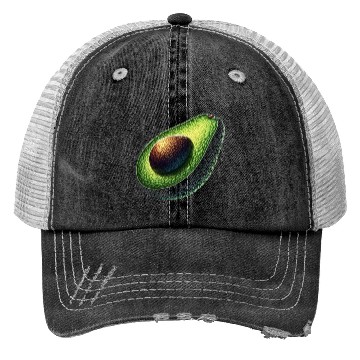 Discover Avocado food art vegan design 6 Trucker Hats