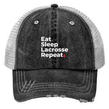 Discover Eat, Sleep, Lacrosse, Repeat Trucker Hats