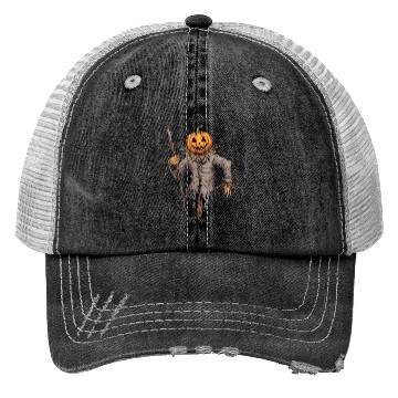 Discover Spooky Halloween Scarecrow Trucker Hats