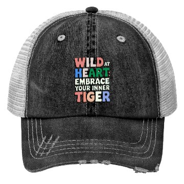 Discover Wild at Heart Embrace : Your Inner Tiger Trucker Hats