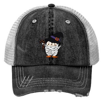 Discover Halloween Penguin, funny penguin Trucker Hats