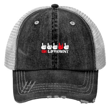 Discover 5 Be Different Heavy Metal Hard Rock Hand Gestures Trucker Hats
