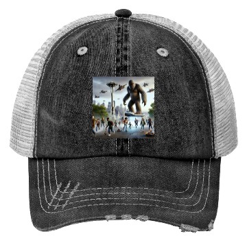 Discover Sasquatch Hoverboard Defender Trucker Hats