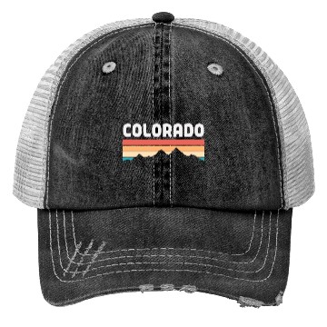 Discover Colorado Sunrise Mountain Design Trucker Hats