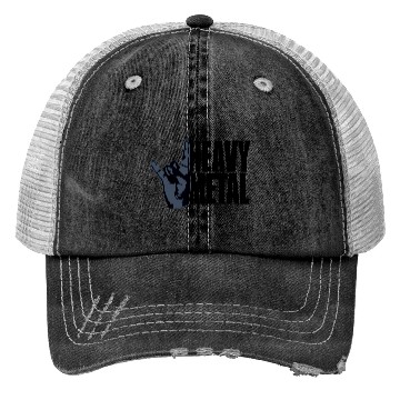 Discover Heavy Metal Fun Hard Rock Music Horns Hand Gesture Trucker Hats